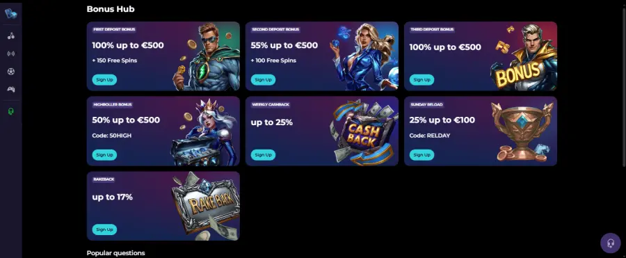 High fly bet bonus